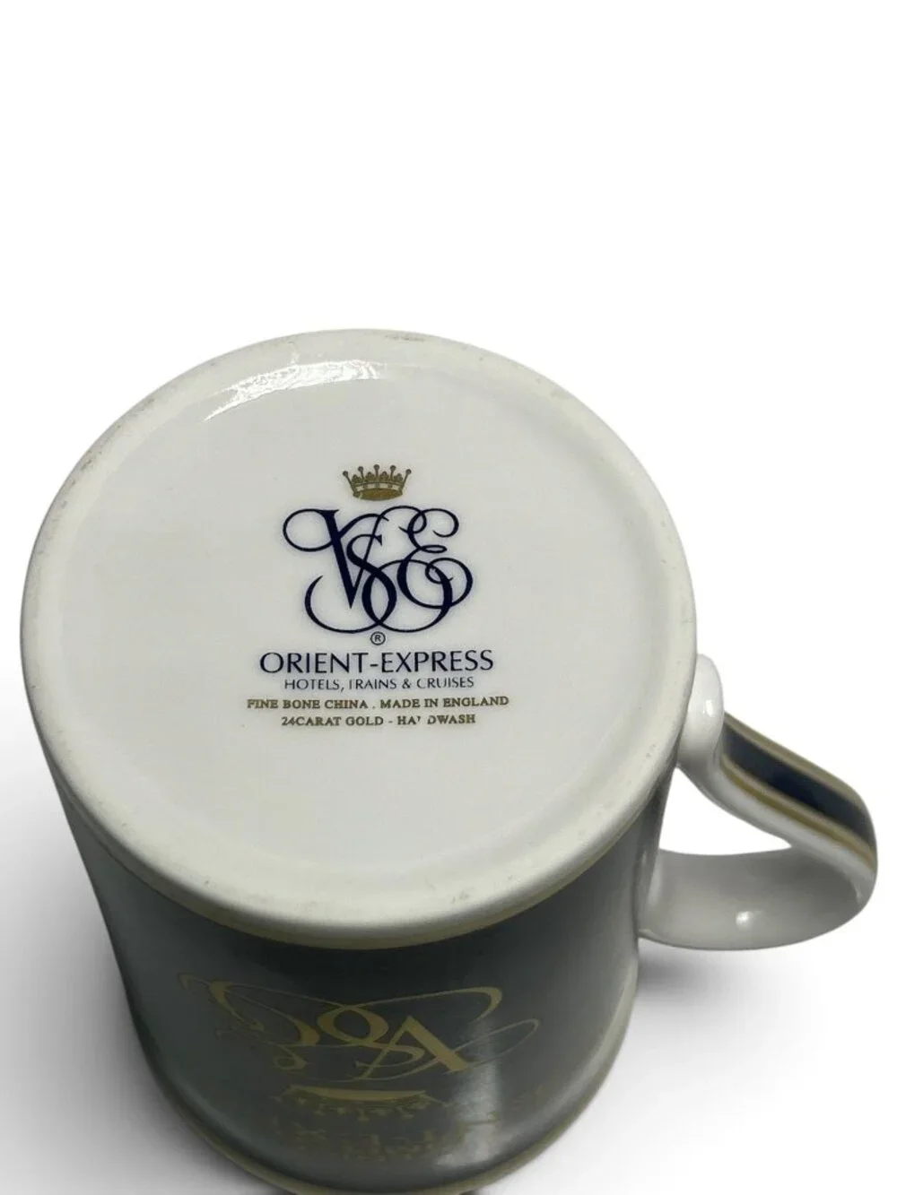 Official Orient Express Fine Bone China Mug Cup Gold 24K England Train VSOE